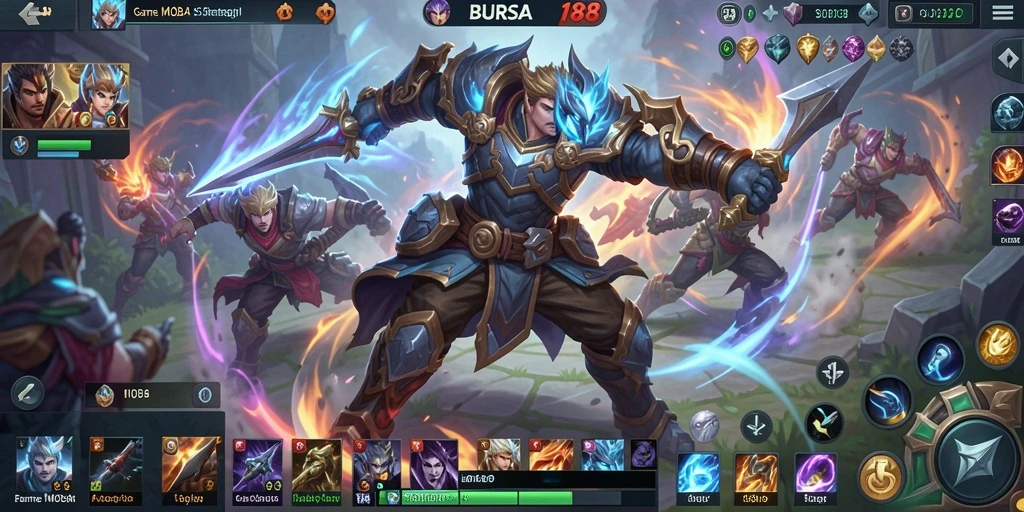 Tampilan menarik dari gameplay BURSA188 dengan karakter berwarna-warni.