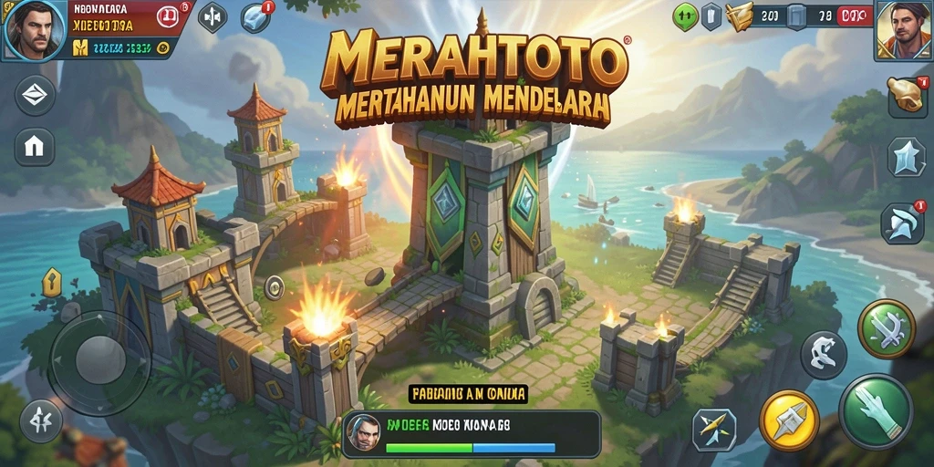 Tampilan gameplay <strong>MERAHTOTO</strong> yang seru dalam strategi pertahanan.